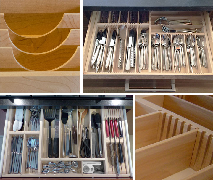 maple wood fancy custom drawer organizer insert