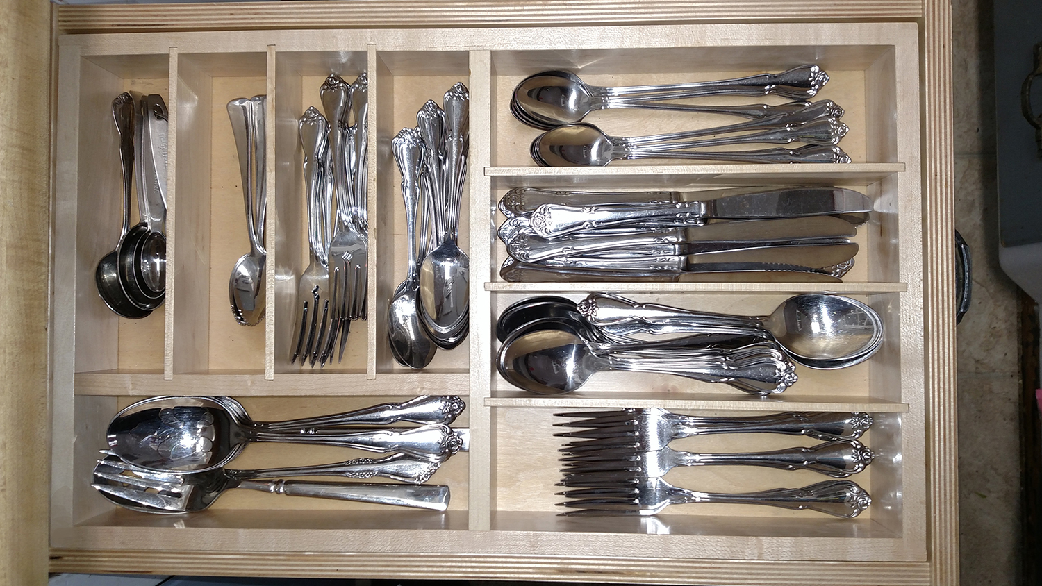 custom maple drawer insert organizer