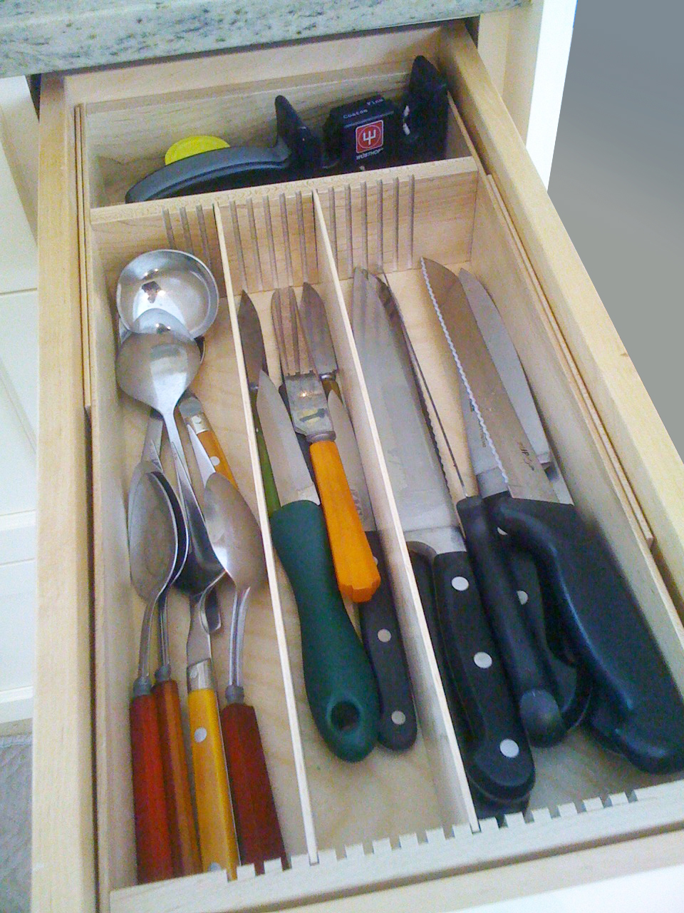 wood kitchen drawer organizer