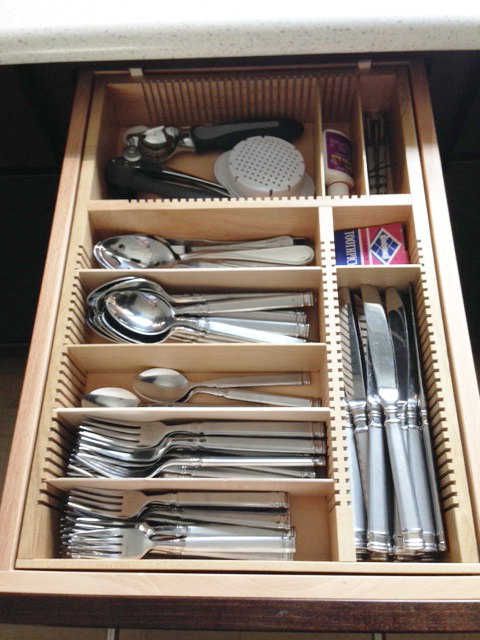 kitchen utensils flatware drawer organizer