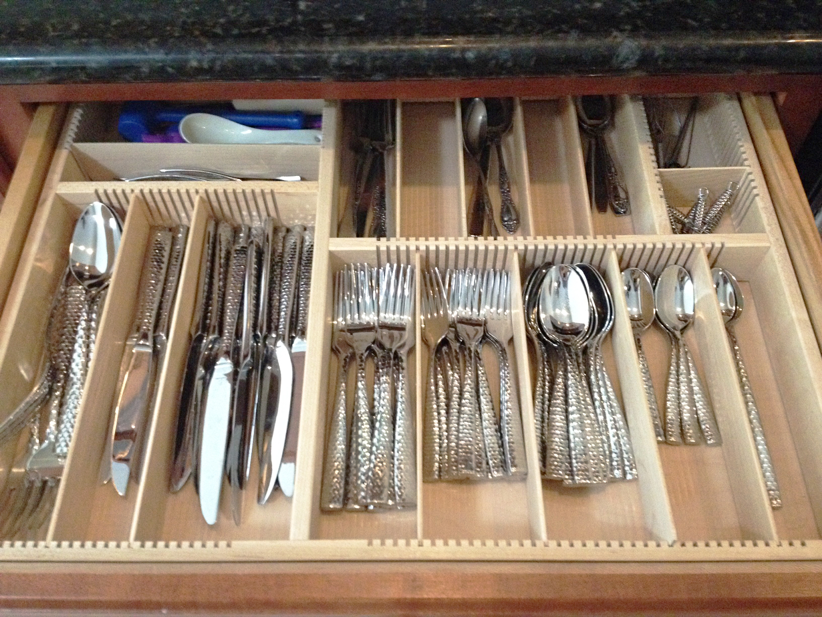 silverware drawer organizer for large kitchen drawer