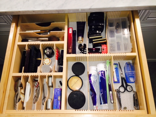 bathroom drawer makeup organizer